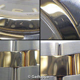 Vintge Rolex Oyster Perpetual 76183 Gold Steel Silver Dial Men’s Watch