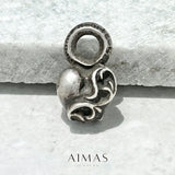 Chrome Hearts Jewelry, 15.0mm x 10.0mm, Stack Heart Charm Pendant Top, SV925 Sterling Silver, 15.0mm x 10.0mm