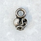 Chrome Hearts Jewelry, 15.0mm x 10.0mm, Stack Heart Charm Pendant Top, SV925 Sterling Silver, 15.0mm x 10.0mm