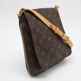 LOUIS VUITTON Monogram Musette Salsa Short M51258 Shoulder Bag Brown Coated Canvas Leather Women's - Pre-Owned