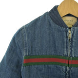 Gucci, Blue x Green x Red, Kids' Blouson, Cotton, Blue x Green x Red