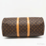 LOUIS VUITTON Monogram Canvas Keepall 45 M41428 Boston Bag Brown Coated Canvas Leather Ladies Used - Pre-Owned