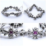 Chrome Hearts, Silver, Size 9, Chrome Hearts Jewelry Tiny E CH Plus Ruby Ring, SV925 Sterling Silver / Ruby, 5.4mm, Silver