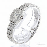Cartier Mini Santos Demoiselle Diamond WF9005YA Women Watch - Pre-owned