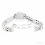 Silver watch with a metal bracelet on a white background