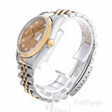 Rolex Datejust 10P Diamond 16233G Champagne Engraved Computer T-Serial - Pre-owned