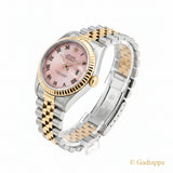 Rolex Datejust 10P Diamond 16233G Champagne Engraved Computer T-Serial - Pre-owned
