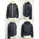 MONCLER URVILLE, Dark Navy, Size 12A, Kids Hooded Nylon Jacket, 100% Nylon, Size 12A, Dark Navy