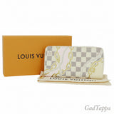 Louis Vuitton Zippy Wallet Damier Azur Nautical Leather Long Wallet White Louis Vuitton Round Zip Long Wallet LOUIS VUITTON Louis Vuitton Wallet Women's Men's Round Zip Long Wallet N40480 Brand