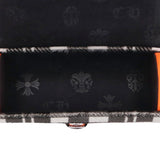 Chrome Hearts, Black x White x Orange, 19.5cm x 7cm, Chrome Hearts Jewelry Roll Case, Haircalf Leather, 19.5cm x 7cm, Black x White x Orange