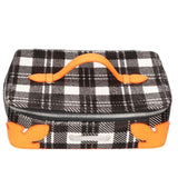 Chrome Hearts, Black x Orange x Silver, 23cm x 16cm x 7cm, Chrome Hearts Jewelry Case, Haircalf Leather, 23cm x 16cm x 7cm, Black x Orange x Silver