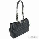 Chanel Matelassé Tote Bag, Caviar Leather, Black, Gold Hardware, Chain Tote Bag - Pre-owned
