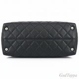 Chanel Matelassé Tote Bag, Caviar Leather, Black, Gold Hardware, Chain Tote Bag - Pre-owned