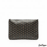 GOYARD Senat MM Clutch Bag Brown White PVC Women's - Pre-owned