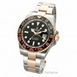 Vintage Rolex GMT-Master II 126711CHNR Everose Gold Steel Black Dial Watch