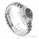 Vintage Rolex Datejust 179174G Black Dial G-Serial 10P Diamond Ladies Watch
