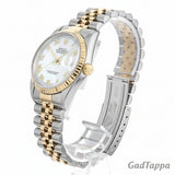 Rolex Datejust 16233NR White Shell Roman Numerals P-serial Men's Watch - Pre-owned