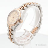 Vintage Rolex Datejust 179171G Pink Computer Dial Diamond Ladies Watch