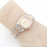 Vintage Rolex Datejust 179171G Pink Computer Dial Diamond Ladies Watch