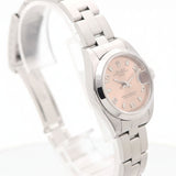 Vintage Rolex Oyster Perpetual Date 79160 Pink Dial SS Ladies Watch