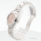 Vintage Rolex Oyster Perpetual Date 79160 Pink Dial SS Ladies Watch