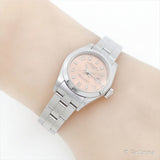 Vintage Rolex Oyster Perpetual Date 79160 Pink Dial SS Ladies Watch