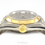 Vintge Rolex Oyster Perpetual 76183 Gold Steel Silver Dial Men’s Watch