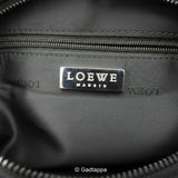 LOEWE Handbag Logo Beige Silhouette Women's Used Brand High Brand Vintage