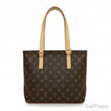 Louis Vuitton Piano Shopper, Monogram, Rindsleder, Naturleder, Braun, goldfarbene Hardware, M12095