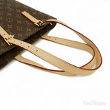 Louis Vuitton Piano Shopper, Monogram, Rindsleder, Naturleder, Braun, goldfarbene Hardware, M12095