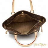 Louis Vuitton Piano Shopper, Monogram, Rindsleder, Naturleder, Braun, goldfarbene Hardware, M12095