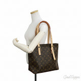 Louis Vuitton Piano Shopper, Monogram, Rindsleder, Naturleder, Braun, goldfarbene Hardware, M12095