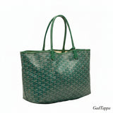 Goyard Saint Louis PM Tote Bag Handbag Green PVC Leather Women's - Pre-owned
