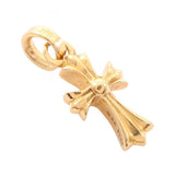 Chrome Hearts, Gold, 0.9cm x 1.5cm, Chrome Hearts Jewelry CH Cross Baby Fat Pendant Top, 22K Gold, 9mm x 15mm, Gold