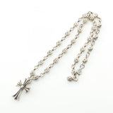 Chrome Hearts, Silver, 55cm, Chrome Hearts Jewelry Crossball Necklace, Sterling Silver 925, 25mm x 40mm, Silver