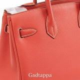 Hermes Double Sens 45 Rouge Duchesse Bougainvillea Tote Bag (Women's Bag) - Pre-owned