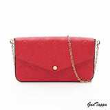 Louis Vuitton Pochette Felicie Monogram Emund Scarlet Shoulder Bag, Women's Bag M63700 - Pre-Owned
