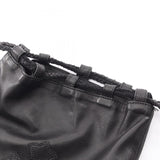 Chrome Hearts, Black, Cross Patch Drawstring Sack Handbag, Leather, Black