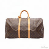 Louis Vuitton Keepall Bandoulière 55 Monogram 2-Way Boston Bag (Men's & Women's) M41414 - Pre-owned