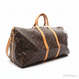 Louis Vuitton Keepall Bandoulière 55 Monogram 2-Way Boston Bag (Men's & Women's) M41414 - Pre-owned