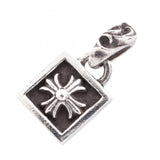 Chrome Hearts, Silver Tone, 1.1cm x 1.1cm, Chrome Hearts Jewelry FRAMED CH PLUS Charm Pendant Top, Sterling Silver 925, 11mm x 11mm, Silver Tone