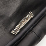 Chrome Hearts, Black, Crossball Gunslinger Dagger Zip 2-Way Shoulder Bag, Leather, Black