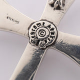Chrome Hearts, Silver, 5cm x 7.5cm, Chrome Hearts Jewelry CH Cross Pendant Top, Sterling Silver 925, 50mm x 75mm, Silver
