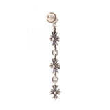 Chrome Hearts, Silver, 0.6cm x 4.5cm, Chrome Hearts Jewelry Tiny E CH Plus 3 Drop Earrings, Sterling Silver 925 / 14K Gold, 45mm x 6mm, Silver
