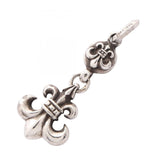 Chrome Hearts, Silver, 1.8cm x 3.7cm, Chrome Hearts Jewelry 1BALL BS FLEUR Pendant Top, Sterling Silver 925, 18mm x 37mm, Silver