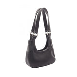 Chrome Hearts, Black, HOBO Scroll Label Women's Shoulder Bag, Leather/SV925, Black