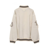 Prada, White/Black, Size 40, Women's Kid Mohair Bomber Jacket, Wool Mohair, 40, White/Black