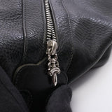Chrome Hearts, Black, Dagger Zip Second Bag Clutch Bag, Leather, Black
