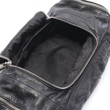 Chrome Hearts, Black, Toiletry Duffle 3 Cemetery Cross Patch Duffle Handbag, Leather, Black
