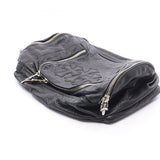 Chrome Hearts, Black, Toiletry Duffle 3 Cemetery Cross Patch Duffle Handbag, Leather, Black